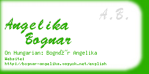 angelika bognar business card